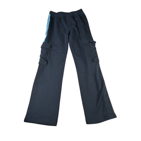Justice RING POP Cargo Sweatpants Black Girls Sz XL 16-18 Pink Blue Stripes - Picture 5 of 6